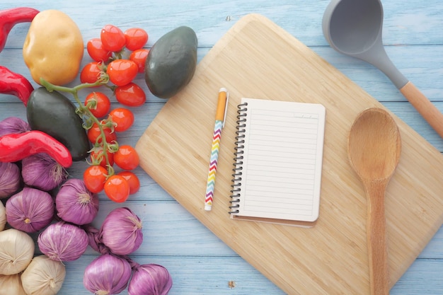 Kuchenny notatnik i telefon